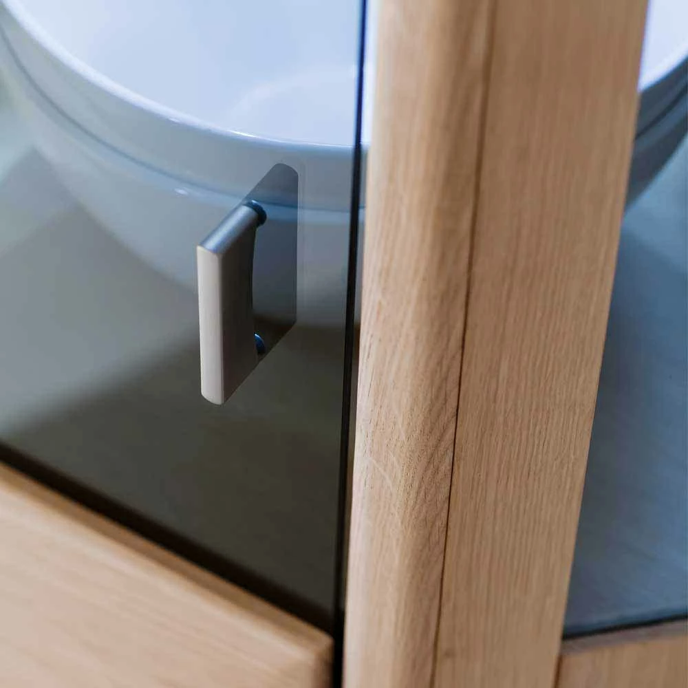 1-türige Eck-Vitrine In Eiche Bianco - Vernella – Bild 6