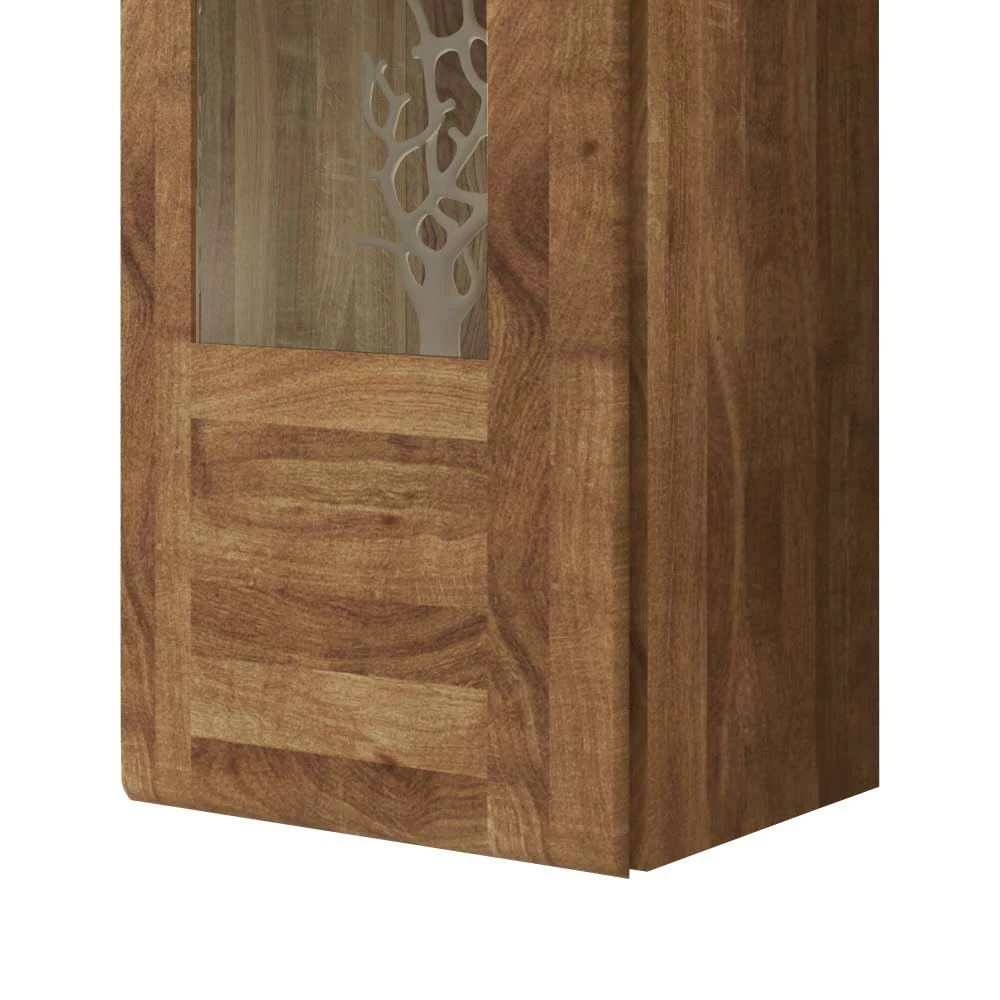 1 Türiger Vitrine Vaskov Aus Wildeiche Massivholz – Bild 4