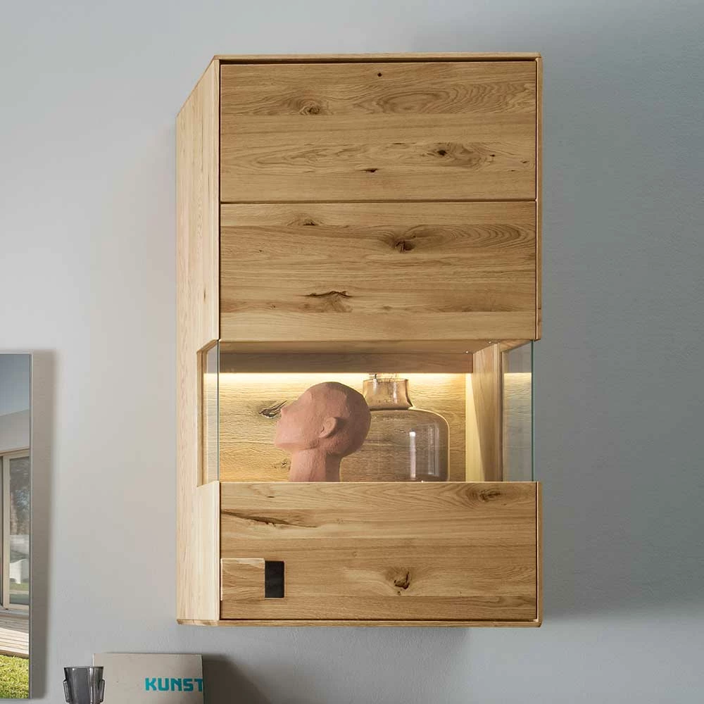 1-türiger Wohnzimmer Hängeschrank Mit Glas & LED - Xeddos – Bild 2