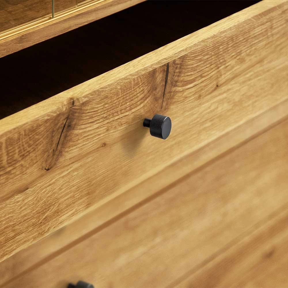 100x154x50 Wildeiche Schrank Mit Zwei Glastüren - Hardus – Bild 5