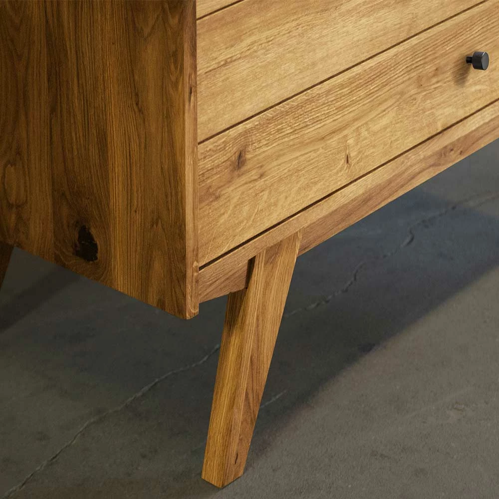 100x154x50 Wildeiche Schrank Mit Zwei Glastüren - Hardus – Bild 6