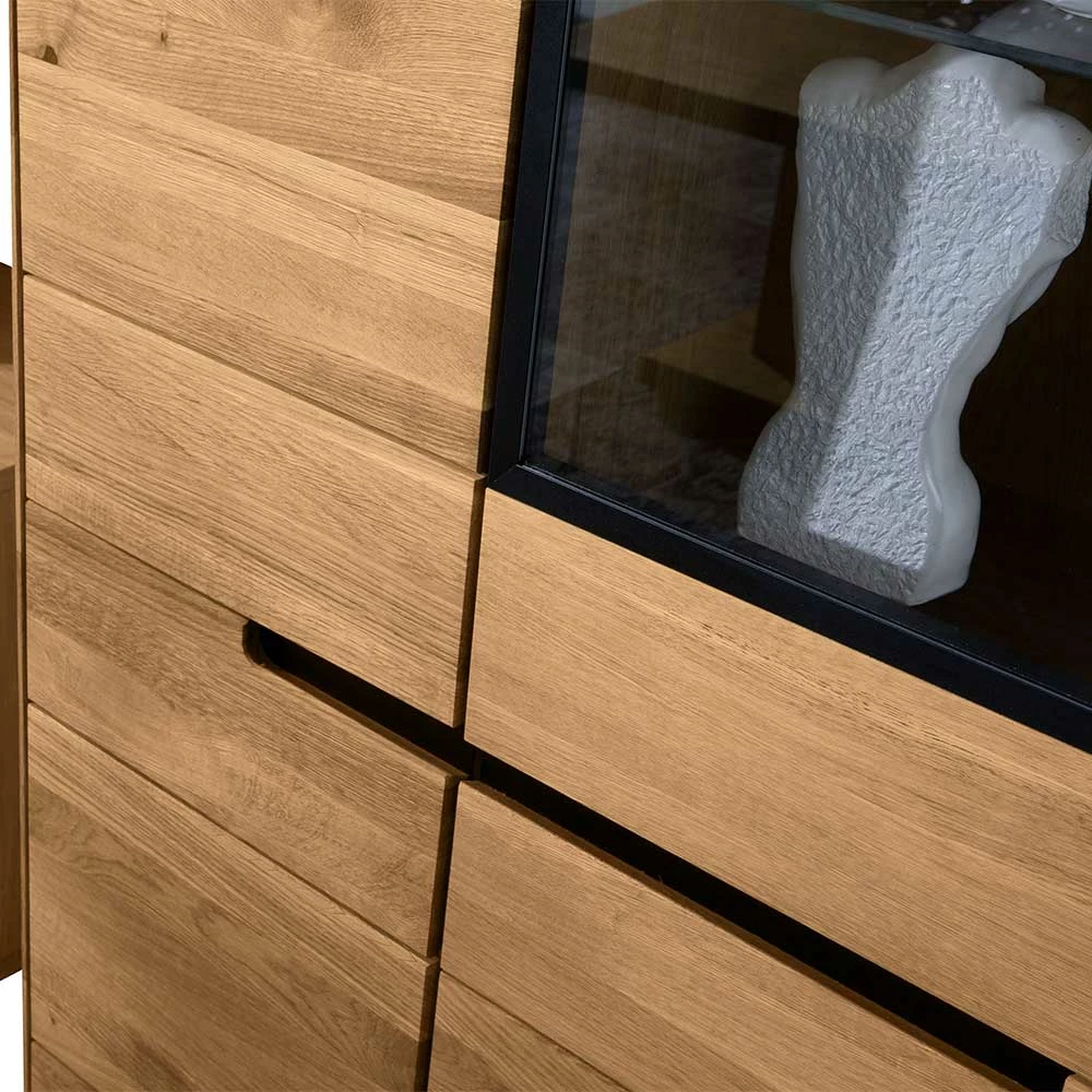 102x197x42 Wohnzimmerschrank Mit Glas - 4-türig - Sennya – Bild 6