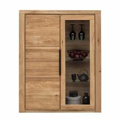 108x141x40 Highboard Mit Glaseinsatz - Nelenia