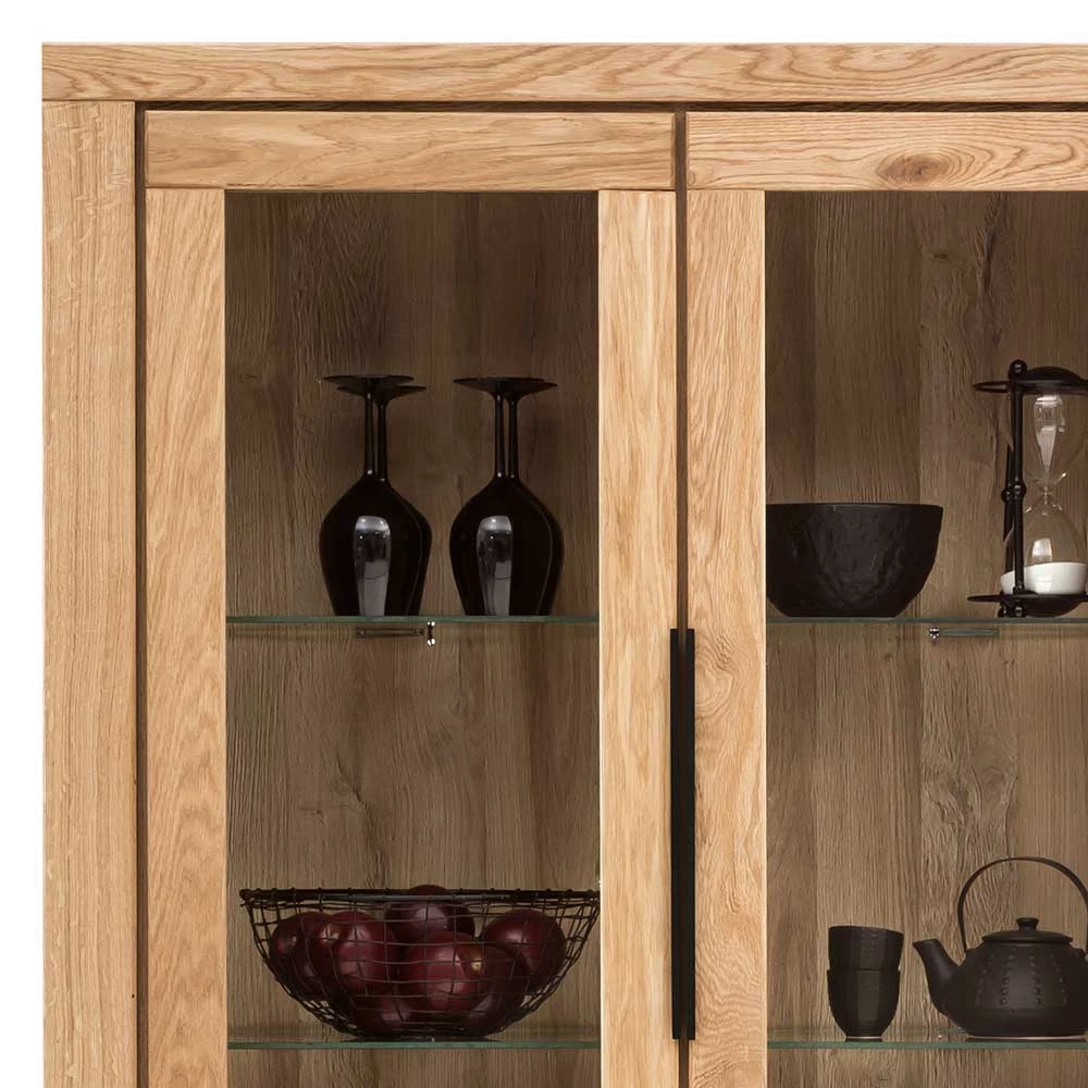 108x141x40 Vitrinenschrank 4-türig - Nelenia – Bild 4