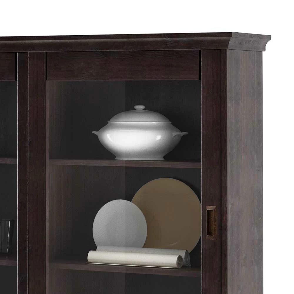 124x100x28 Schrank Mit Glastüren In Wenge - Terus – Bild 3