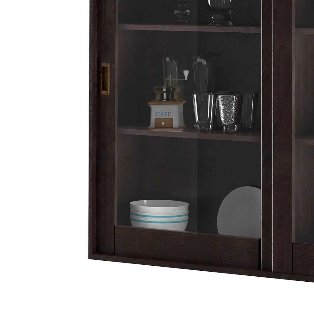 124x100x28 Schrank Mit Glastüren In Wenge - Terus – Bild 4