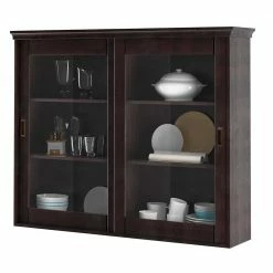 124x100x28 Schrank Mit Glastüren In Wenge - Terus