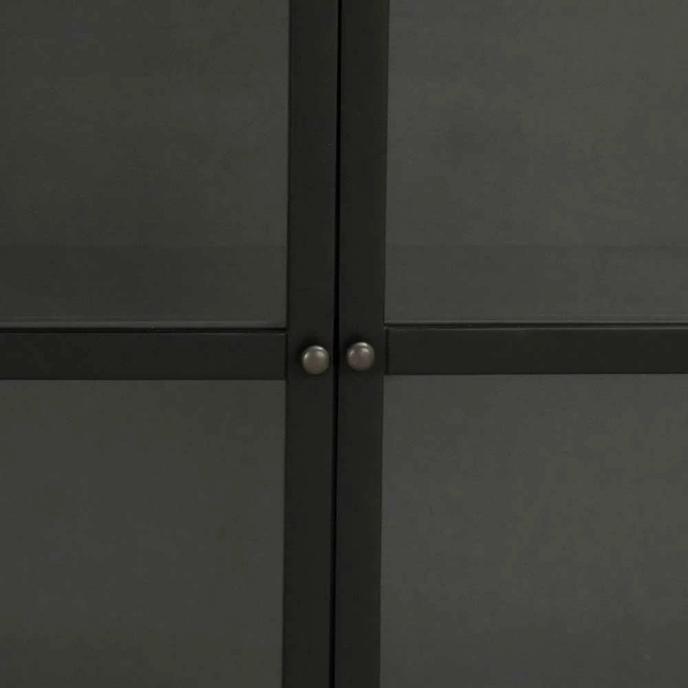 160x88x36 Glastüren Sideboard In Schwarz - Zilova – Bild 6