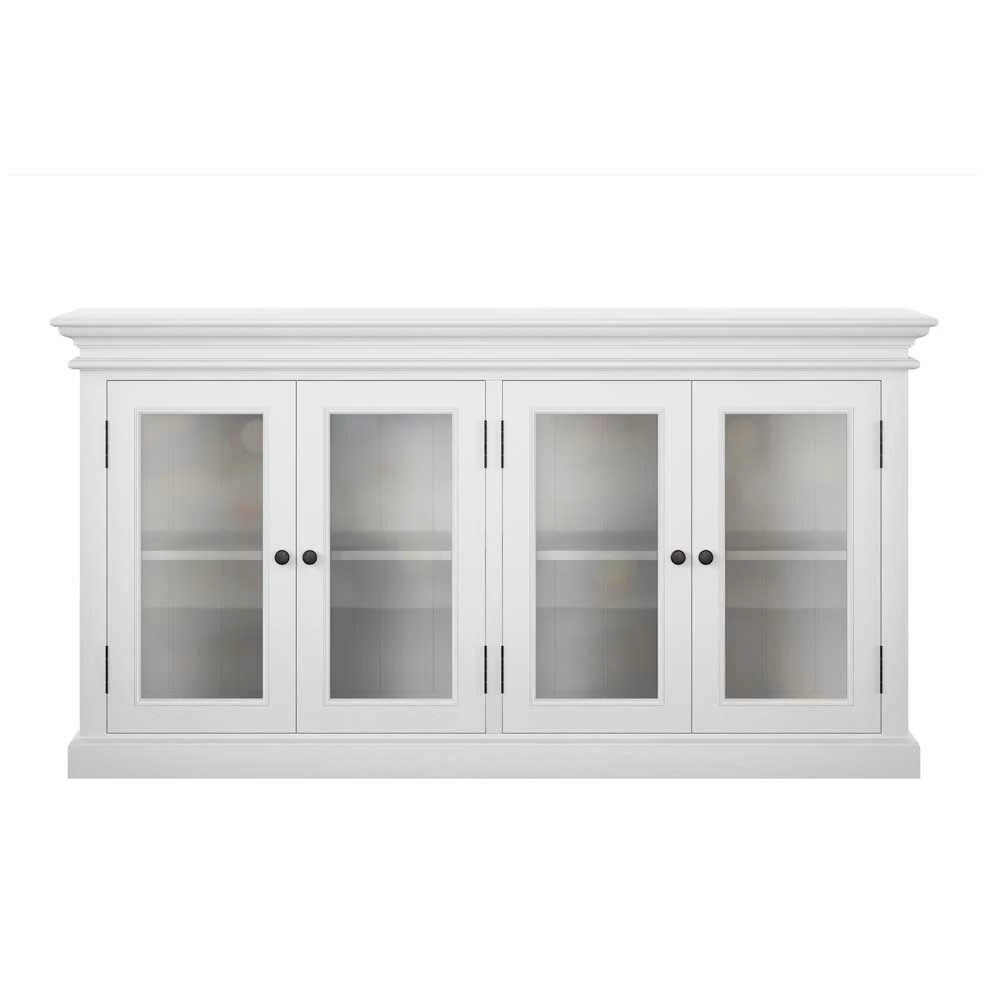 163x85x50 Glastüren Sideboard In Weiß - Venzeno – Bild 3