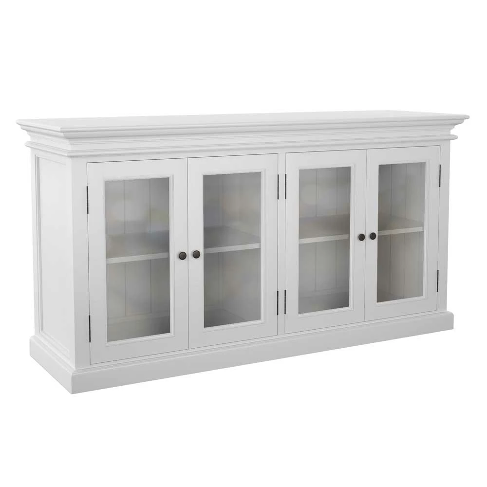 163x85x50 Glastüren Sideboard In Weiß - Venzeno