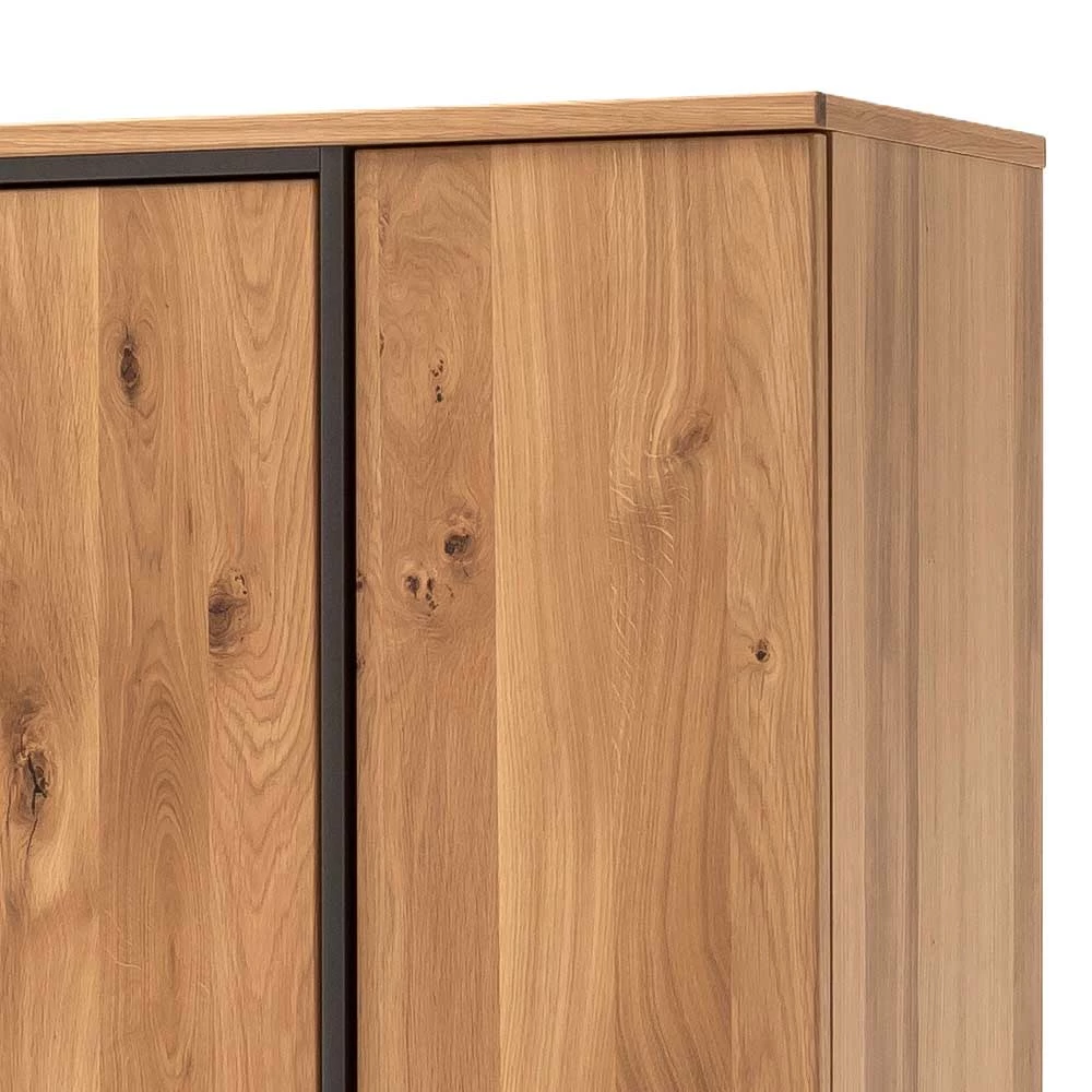 165x115x37 Wohnzimmerschrank Mit Glas Einsatz - Vedreda I – Bild 4