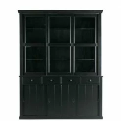 166x215x48 Buffetschrank In Schwarz Kiefer - Nariosca