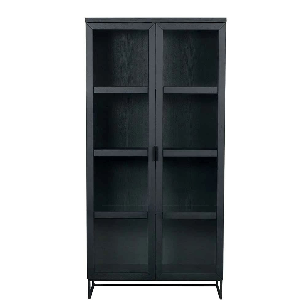 195cm Hohe Industry Vitrine In Schwarz - Meciva – Bild 3