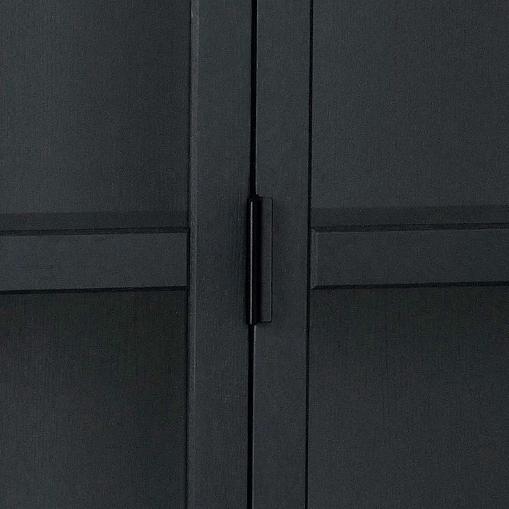 195cm Hohe Industry Vitrine In Schwarz - Meciva – Bild 4