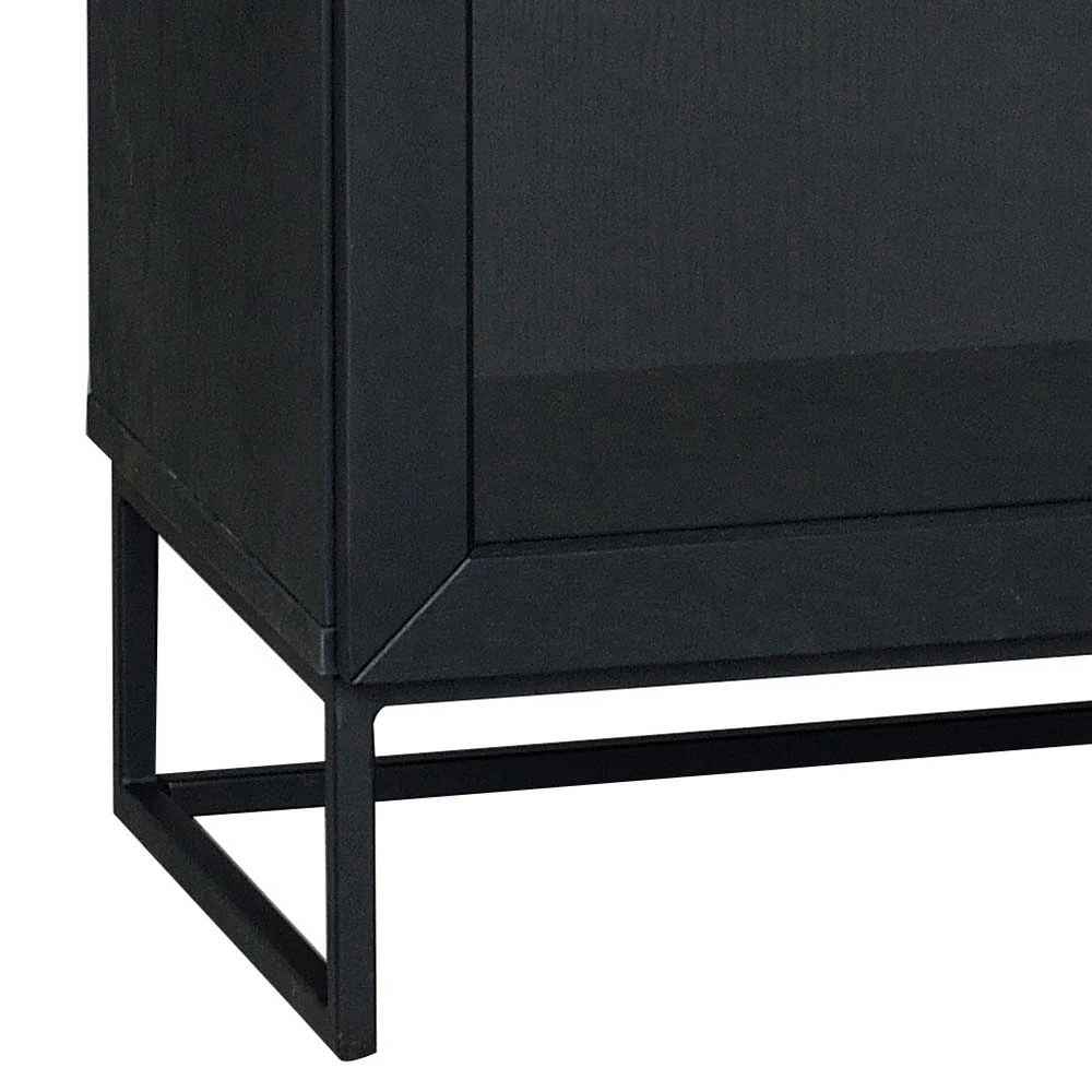 195cm Hohe Industry Vitrine In Schwarz - Meciva – Bild 6