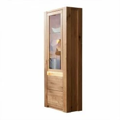 2-türige Vitrine Aus Wildeiche Massivholz - Aconlean