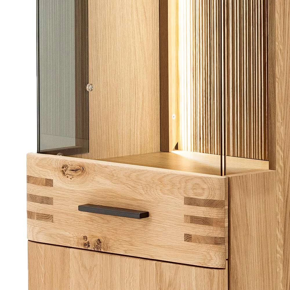 45x149x37 Wandvitrine In Eiche Bianco - Crupean – Bild 6