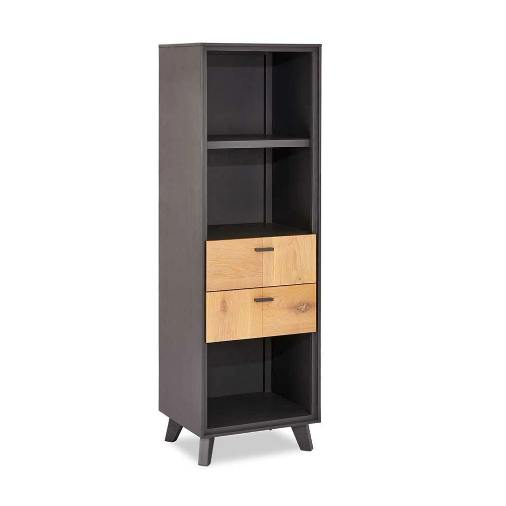 52x168x43 Regal In Grau & Eiche Bianco - Hopiz – Bild 2