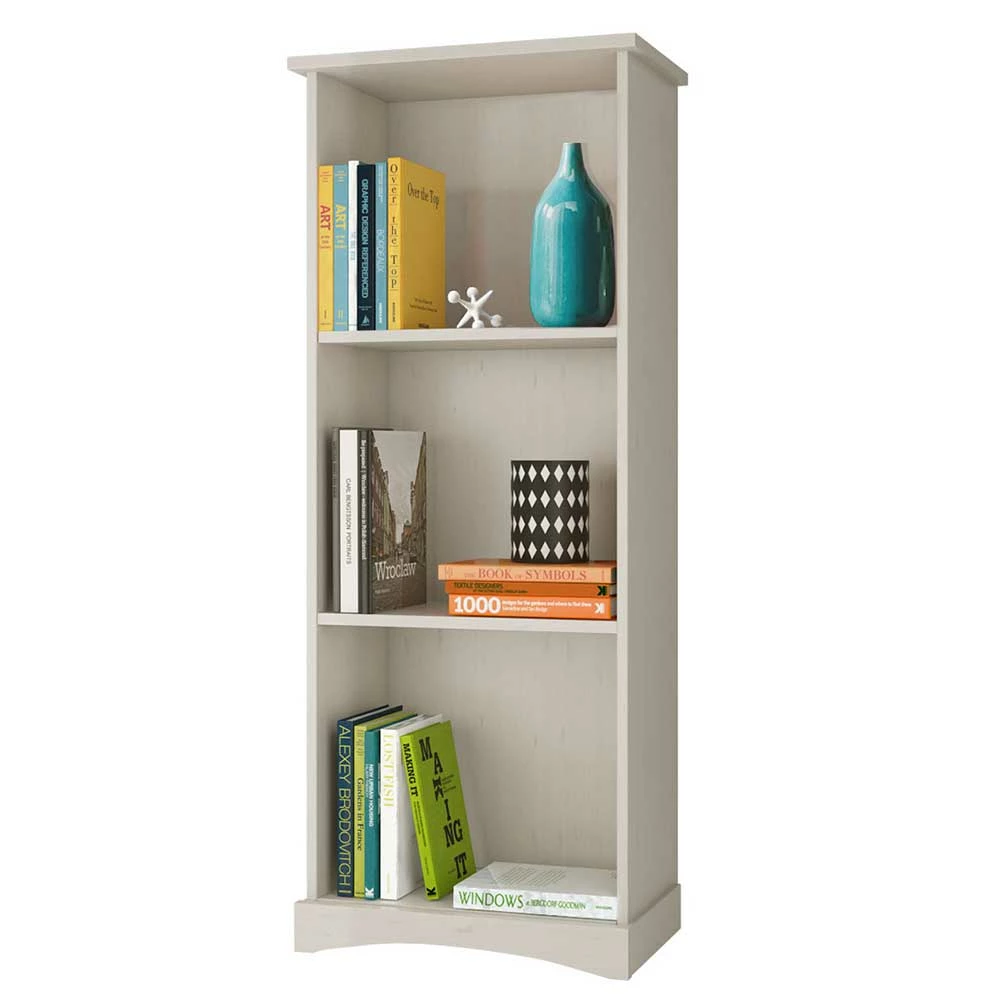 53x140x36 Landhaus Regal In Weiß Lasiert - Auslava – Bild 2