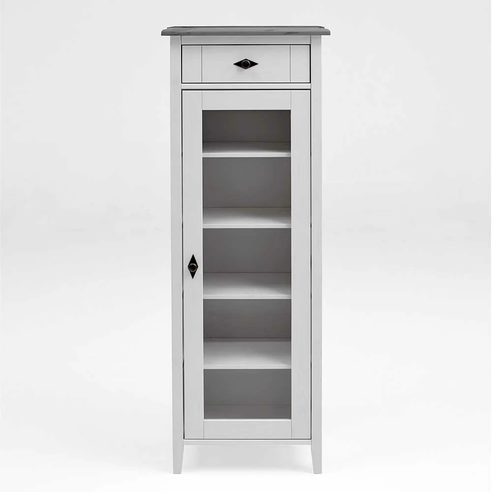 55x149x35 Cm Badezimmer Vitrine In Weiß & Grau - Mirandesca – Bild 2