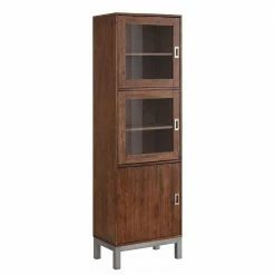 55x180x35 Akazie Designvitrine 3-türig - Kelira