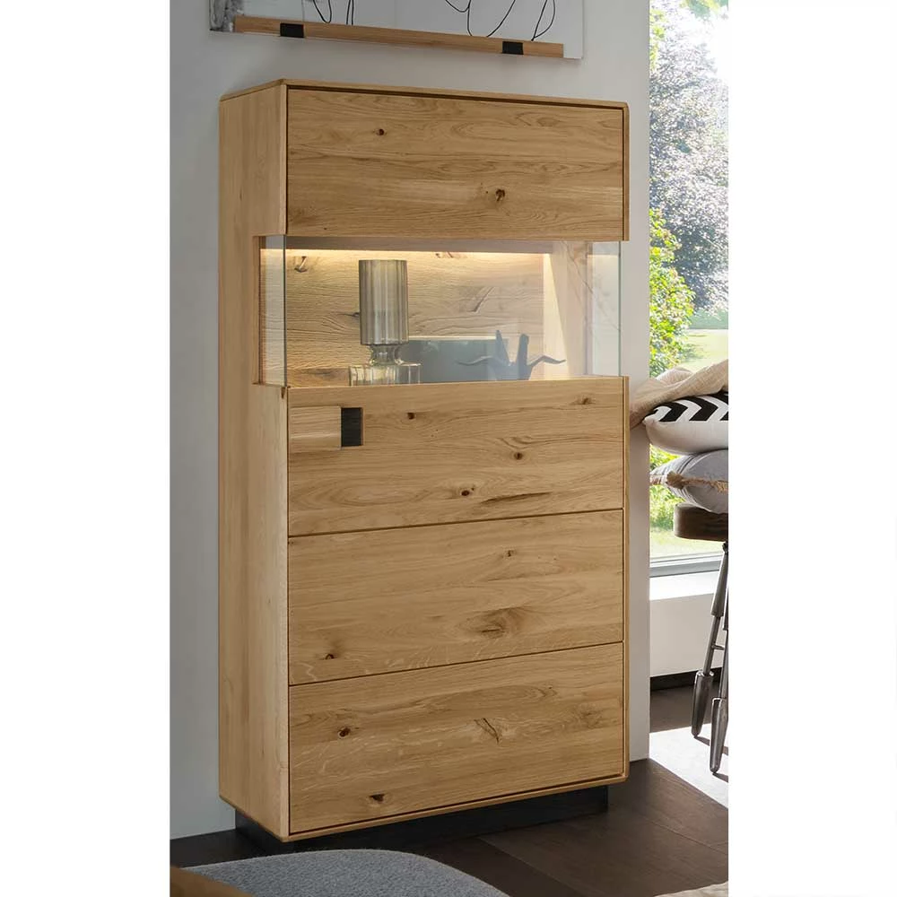 61x142x42 Topp Vitrinenschrank Mit LED & Glas - Xeddos – Bild 2
