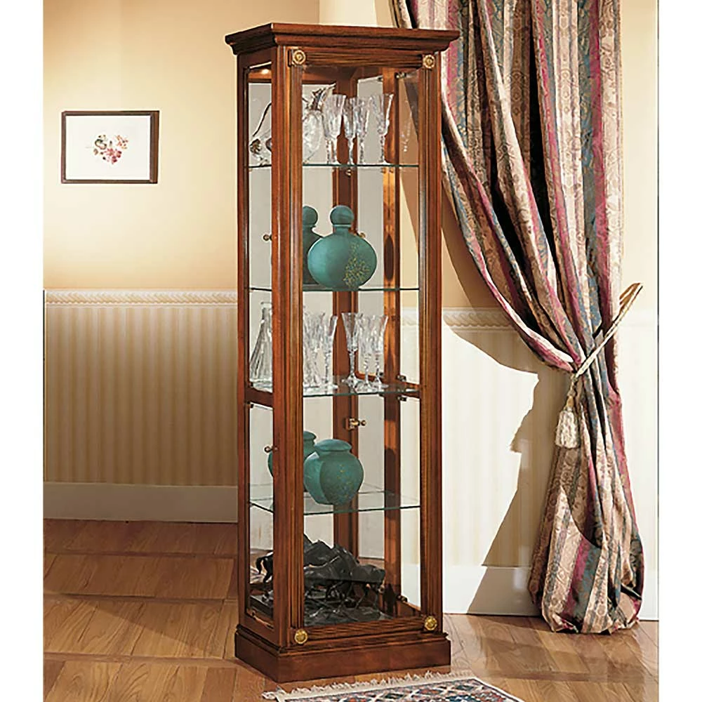 64x197x34 3-seitige Glasvitrine Mit Spiegel Rückwand - Swiganda – Bild 2