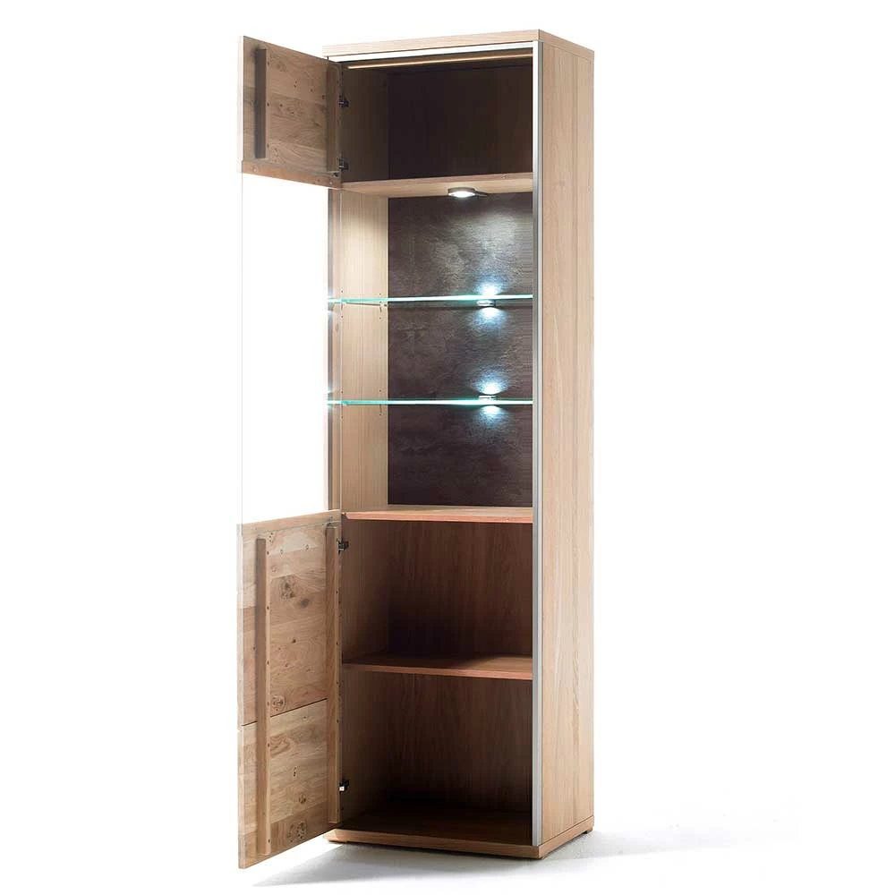 64x201x39cm Vitrine In Eiche Bianco & Silber - Hannica – Bild 3