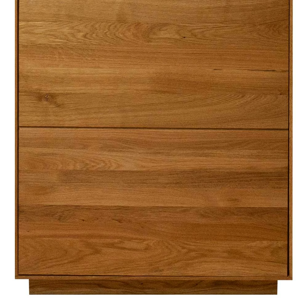 65x151x40 2-türiger Vitrinenschrank Aus Zerreiche Massivholz - Palium – Bild 4