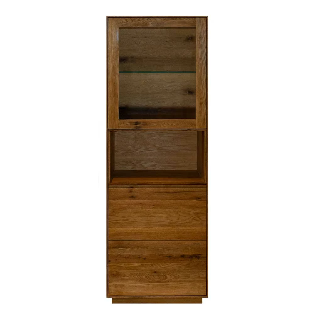 65x205x40 Zerreiche Vitrine Massiv - Palium – Bild 3