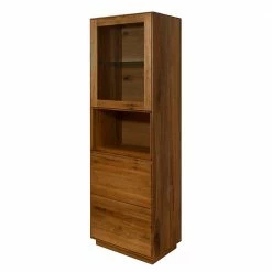 65x205x40 Zerreiche Vitrine Massiv - Palium