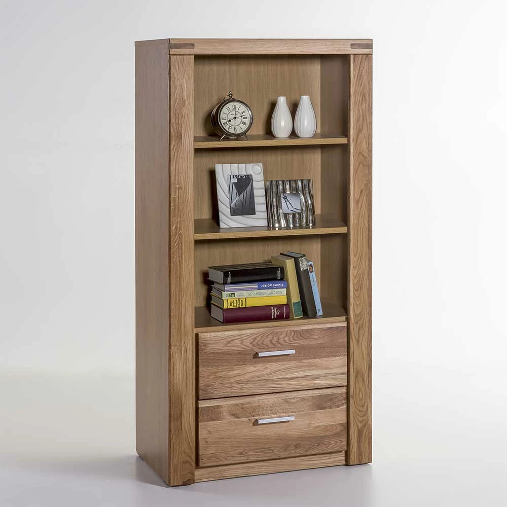 68x140x40 Wohnraum Regal Aus Wildeiche - Maila – Bild 2