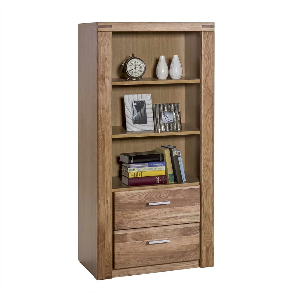 68x140x40 Wohnraum Regal Aus Wildeiche - Maila