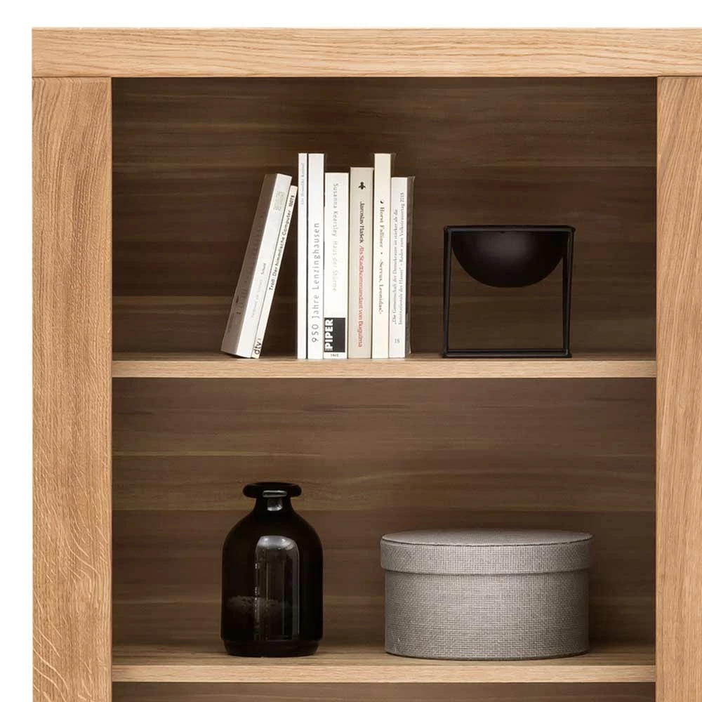 70x141x40 Regal Mit Türfach In Eiche - Nelenia – Bild 4