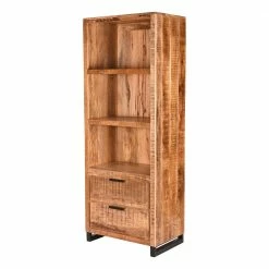 70x185x45 Regal Mit Rückwand Massiv Aus Holz - Sledias