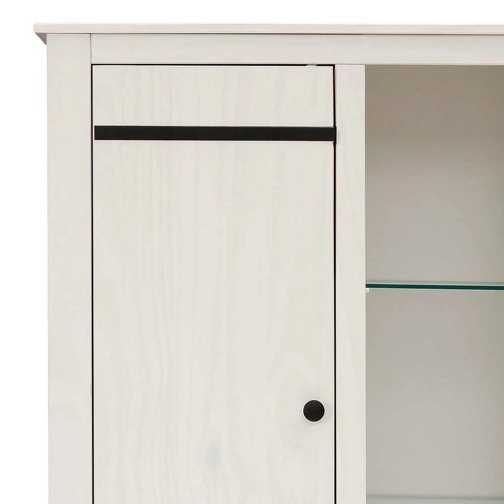 75x170x35 Cm Landhaus Schrank In Weiß - Manduza – Bild 5