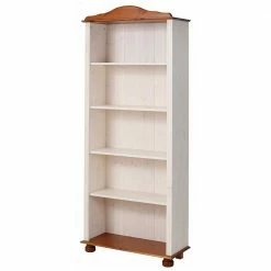 77x181x30 Landhaus Bücherregal Aus Kiefer Zweifarbig - Conzina