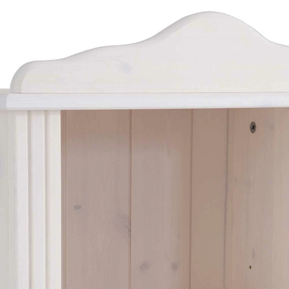 77x181x31 Landhaus Bücherregal In Weiß Lasiert - Oncerta – Bild 3