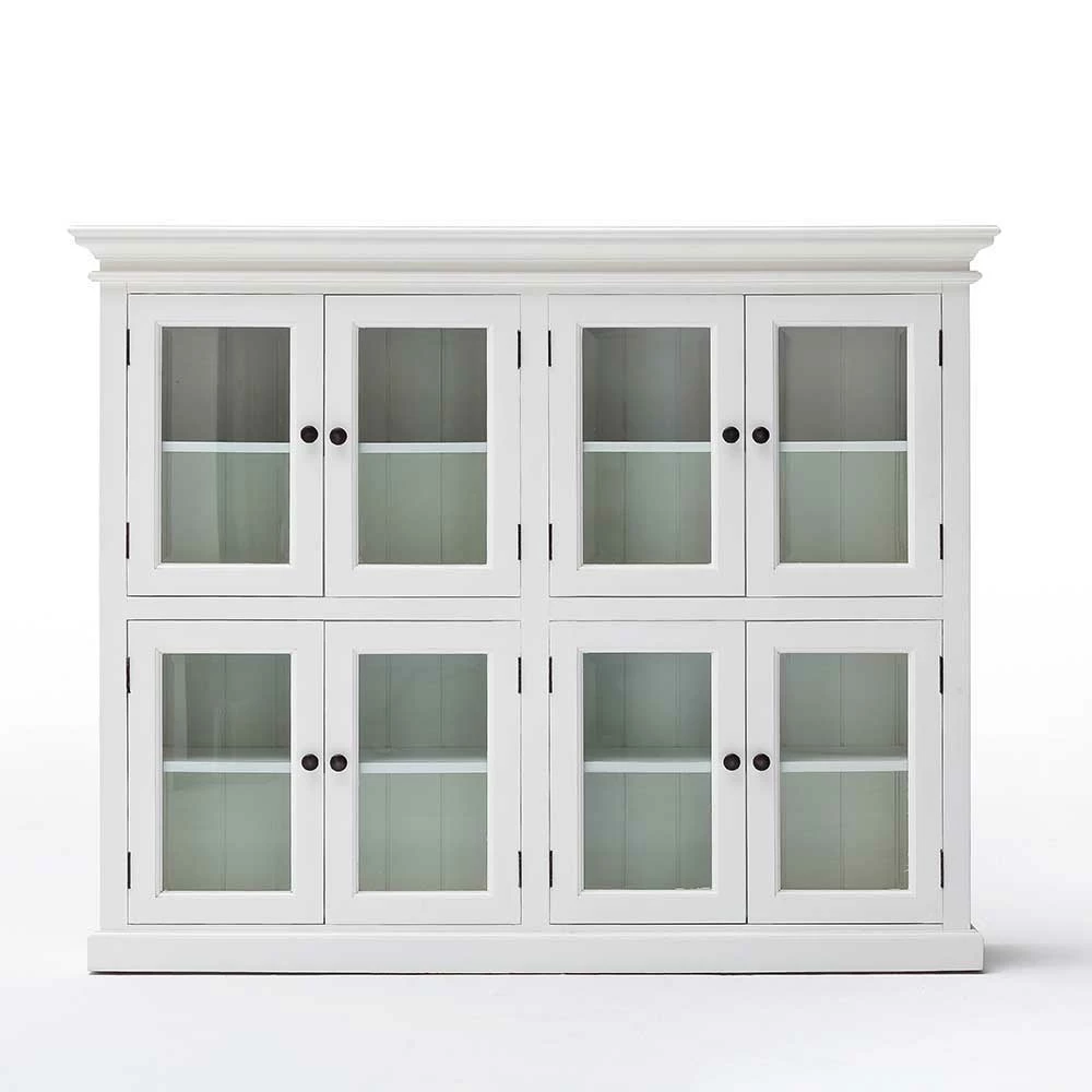 8-türiges Sideboard Mit Glastüren Venzeno In Weiß