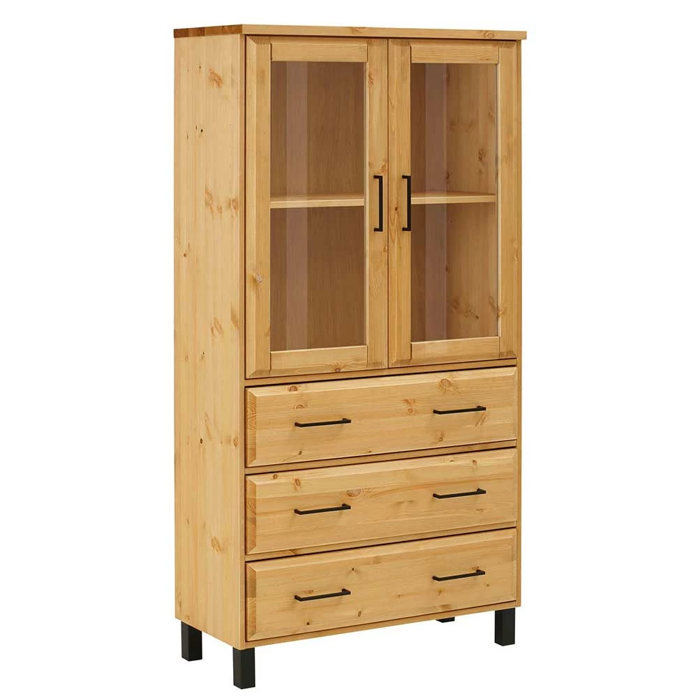 80x155x37 Schrank Mit Glastüren & 3 Schubladen - Ploiesti – Bild 2