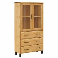 80x155x37 Schrank Mit Glastüren & 3 Schubladen - Ploiesti