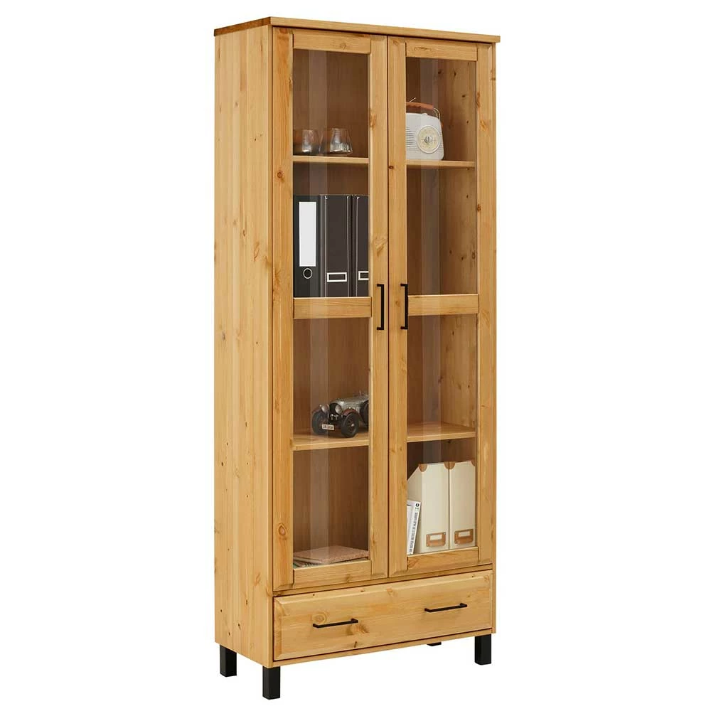 80x198x37 Massivholz Vitrine 2-türig - Ploiesti – Bild 2