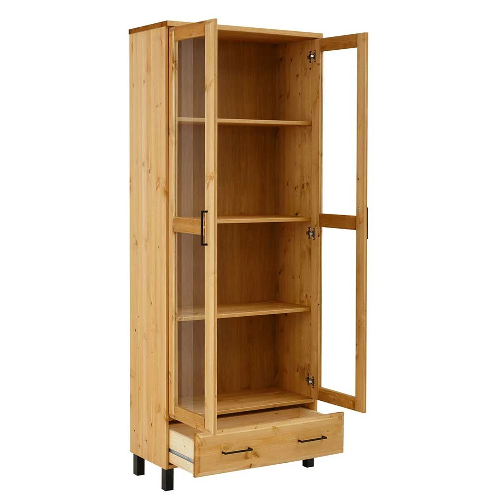 80x198x37 Massivholz Vitrine 2-türig - Ploiesti – Bild 4