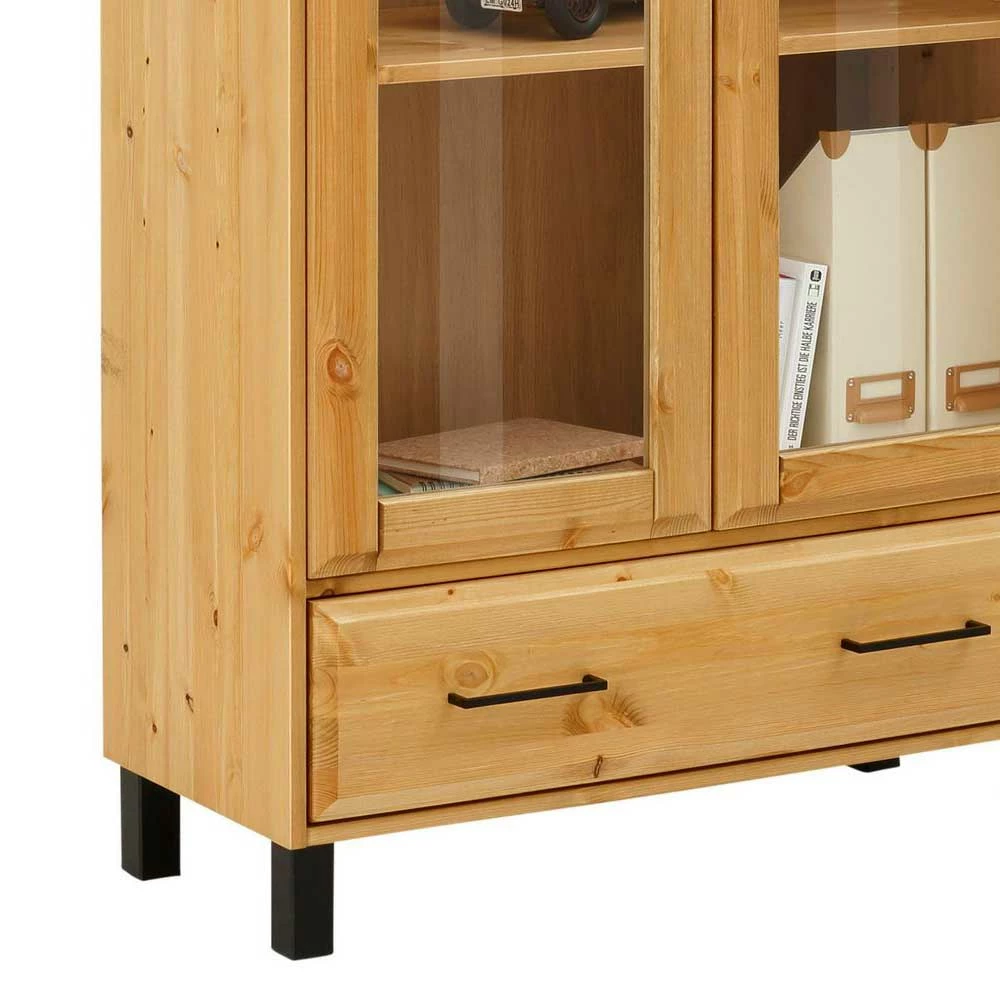 80x198x37 Massivholz Vitrine 2-türig - Ploiesti – Bild 6