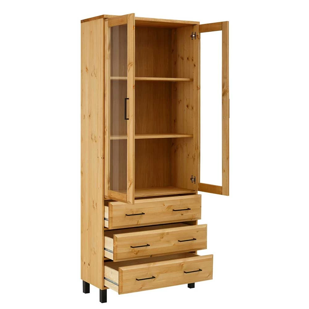 80x198x37 Vitrinenschrank Mit Drei Schubladen - Ploiesti – Bild 4