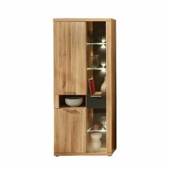 80x199x37 Wohnzimmerschrank Mit Glas & LED - Jalzico