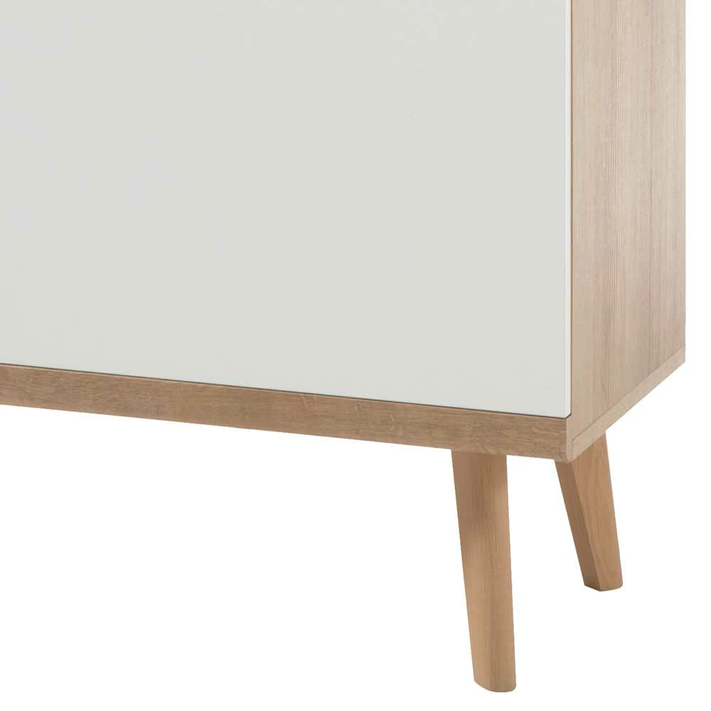 90x134x40 Wohnzimmerschrank In Weiß & Eiche - Cablos – Bild 6