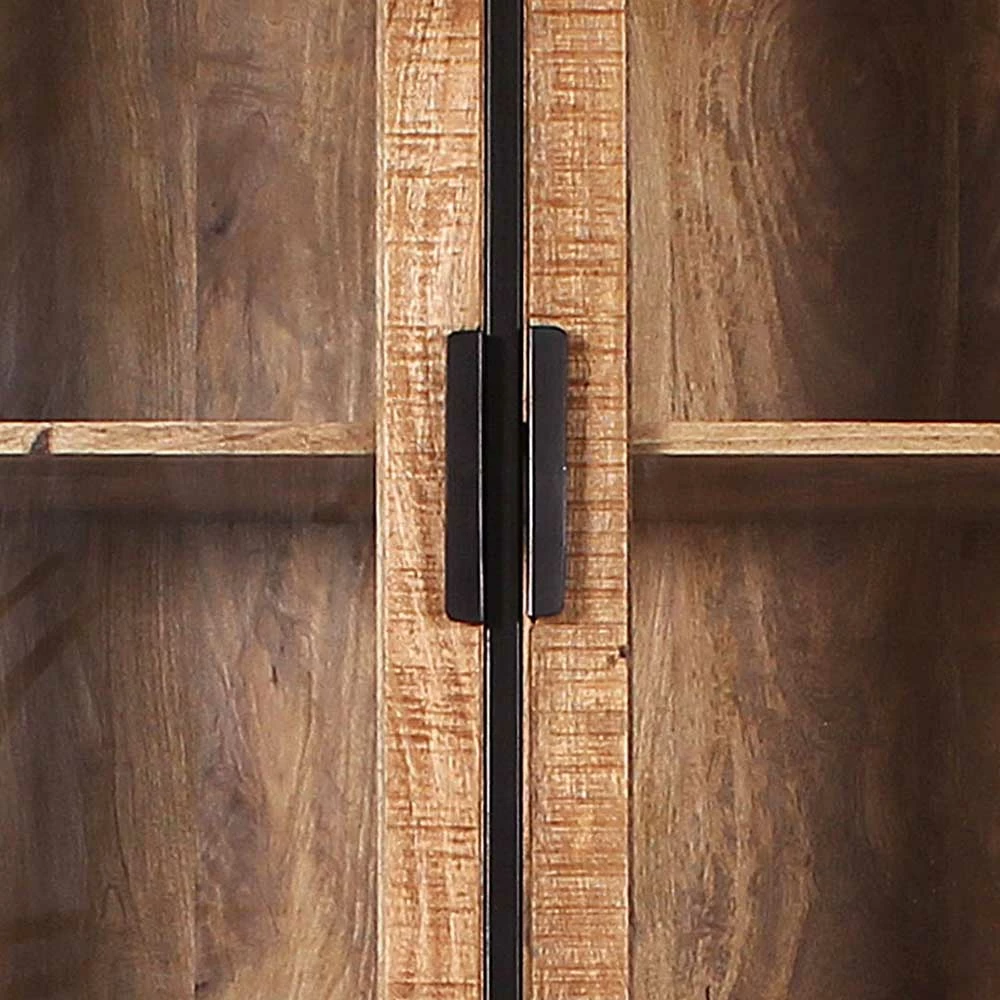 90x180x40 Rustikaler Vitrinenschrank Mit Stauraum - Evradon – Bild 5