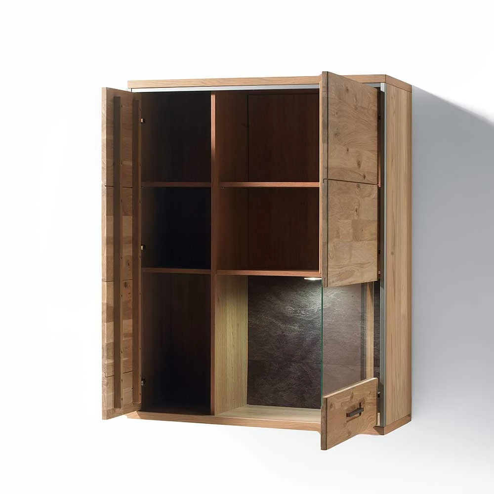 94x120x39 Hängeschrank Fürs Wohnzimmer In Eiche Bianco - Hannica – Bild 3