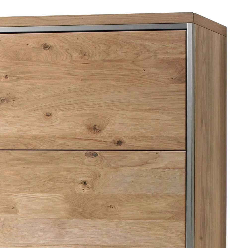 94x120x39 Hängeschrank Fürs Wohnzimmer In Eiche Bianco - Hannica – Bild 4